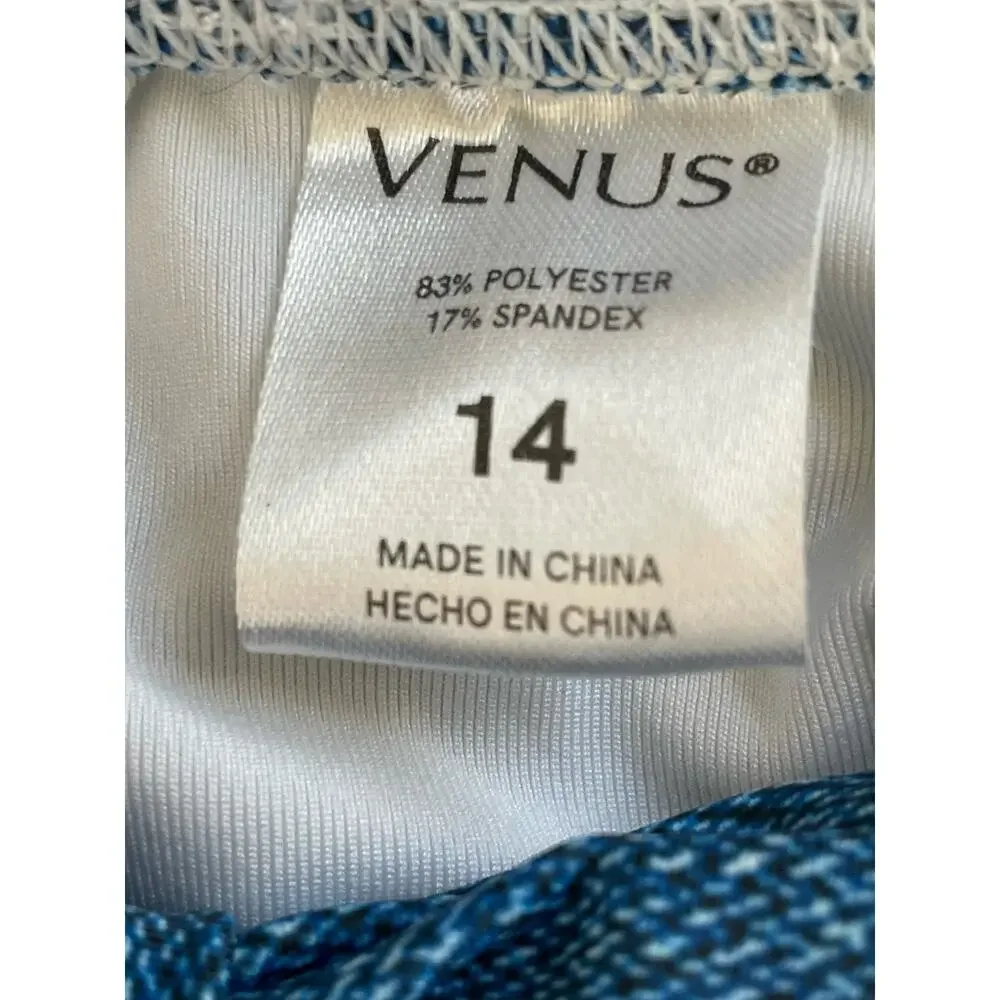 Venus Swim 12/14 Bikini Swimsuit Color Block Cut Out Nautical Swimwear